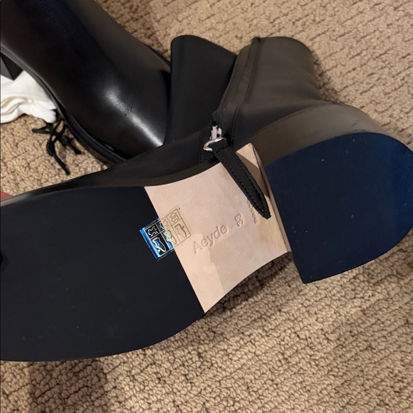 NWT Aeyde Black Teddy Boots 38 - Picture 5 of 14